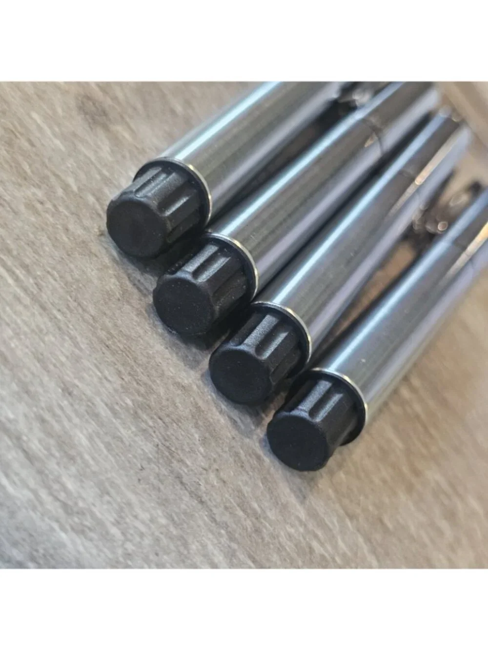 Lot Sheaffer Award Brushed Silver Fountain Pens Set Of 4 Medium USA